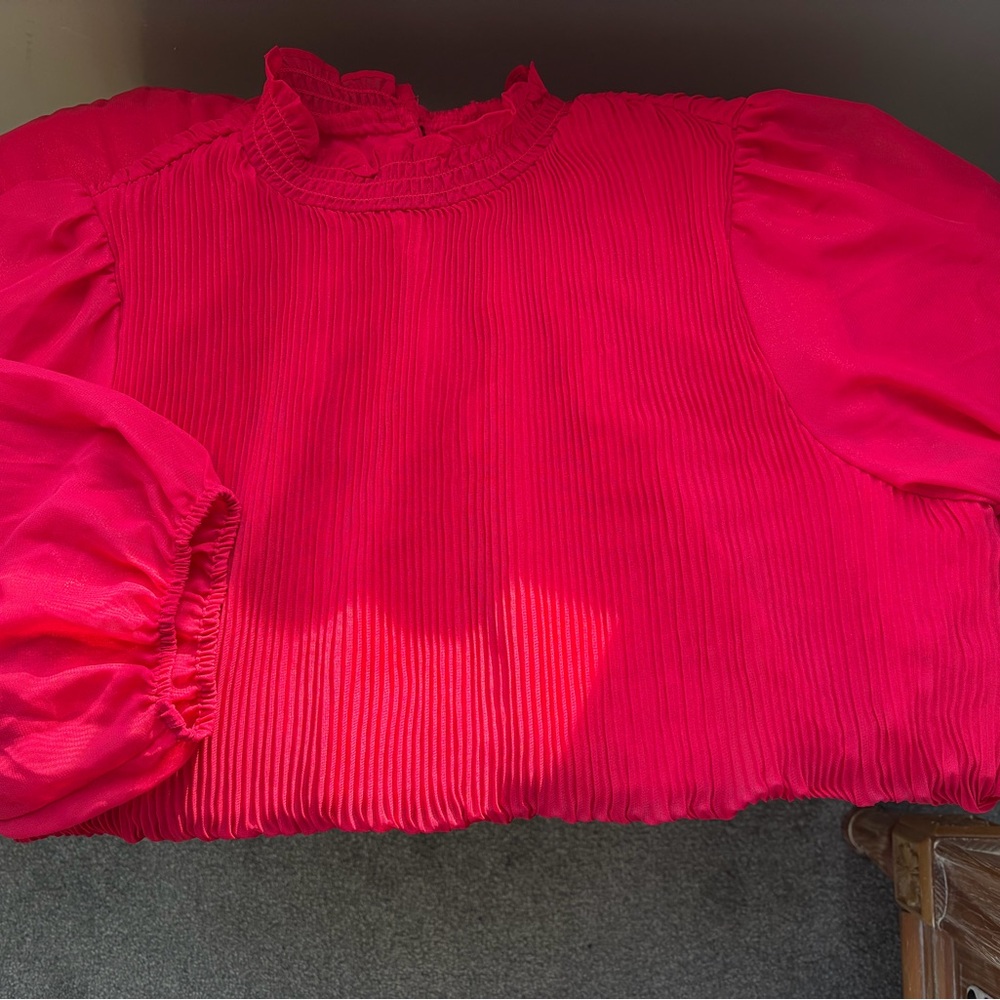 Nanette Lepore Vibrant Red Long Sleeve Dress - Picture 4 of 7